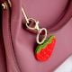 Handmade Charm Beaded Strawberry Keychain