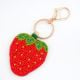 Handmade Charm Beaded Strawberry Keychain