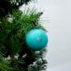 Vintage Turquoise Glass Hanging Ornament