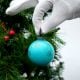 Vintage Turquoise Glass Hanging Ornament