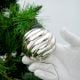 Vintage Glass Silver Round Hanging Ornament For Christmas Tree decor