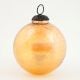 Vintage Round Amber Glass Hanging Ornament For Christmas Tree