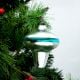 Vintage Mercury Silver and Turquoise Glass Hanging Ornament