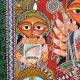 Kalighat Pattachitra Goddess Durga Folk Painting (216×121 cm)