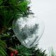 Clear Decorative Heart Shaped Glass Christmas Hanging Ornament