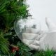 Clear Decorative Heart Shaped Glass Christmas Hanging Ornament