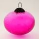 Queen Pink Vintage Glass Turnip Christmas Ornament