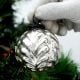 Silver Vintage Round Mercury Glass Christmas Ornament