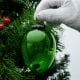 Green Decorative Avocado Shaped Glass Christmas Hanging Ornament
