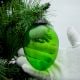 Green Decorative Avocado Shaped Glass Christmas Hanging Ornament