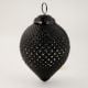 Black Textured Glass Christmas Hanging Ornament