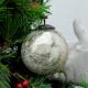 Silver Vintage Round Mercury Glass Christmas Ornament