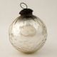 Silver Round Glass Hanging Ornament For Christmas Tree