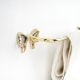 Elegant Brass Bathroom Hardware Set of 4 with Bow Design
