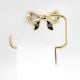 Elegant Brass Bathroom Hardware Set of 4 with Bow Design