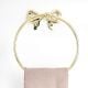 Elegant Brass Bathroom Hardware Set of 4 with Bow Design