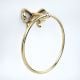 Premium Brass Bow Design Ring Hanger for Bathroom