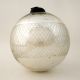 Round Antique Silver Mercury Glass Christmas Ornament With Netting Pattern