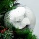 Round Antique Silver Mercury Glass Christmas Ornament With Netting Pattern