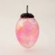 Pink Vintage Oval Shaped Glass Christmas Ornament