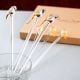 6 Pieces Cut Bird Stirrer Glass Swizzle Sticks for Cocktail Party