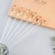6 Pieces Cut Clear Amber Seahorse Stirrer Glass Swizzle Sticks for Cocktail Party