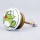 Frog Ceramic Flat Bed Room Dresser Knob