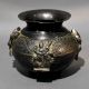 Handcrafted Brass Ritual Pot with Sculpted Devi-Devtas Handles