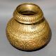 Handcrafted Embossed Brass Decorative Ritual Pot