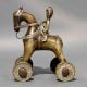 Dhokra Brass Horse Rider Rolling Sculpture