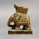 Brass Elephant Rider Figurine Traditional Decor Sculpture