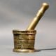 Brass Mortar and Pestle Traditional Grinding Set