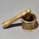 Brass Mortar and Pestle Traditional Grinding Set