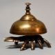 Vintage Brass Crab Hotel Service Desk Bell