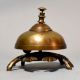 Vintage Brass Crab Hotel Service Desk Bell