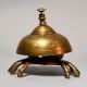 Vintage Brass Crab Hotel Service Desk Bell