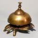 Vintage Brass Crab Hotel Service Desk Bell