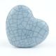 Grey Heart Crackle Ceramic Wardrobe Knob