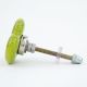 Pea Green Heart Crackle Ceramic Knob