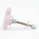 Pink Heart Crackle Ceramic Cabinet Knob