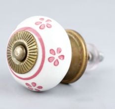 Pink Small Flower Knob