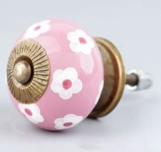Pink Tiny Flower Knob