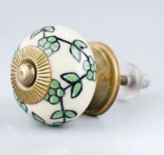 Pea Green Tiny Dresser Knob