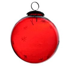 Blood Red Plum Star Cut Christmas Hanging