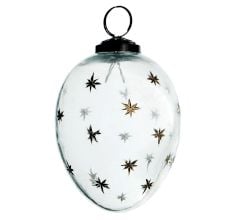 Clear Avocado Golden Star Cut Christmas Hanging