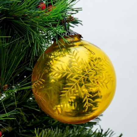 Yellow Leaf Cut Christmas Hanging Online