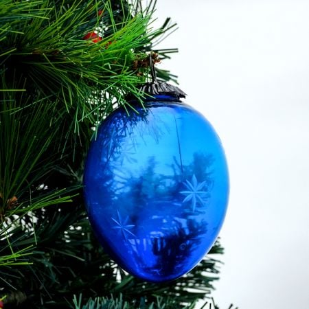 Turquoise Avocado Star Cut Christmas Hanging