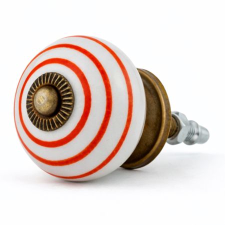 12 Pieces Handmade Striped Ceramic Kitchen Cabinet Knobs