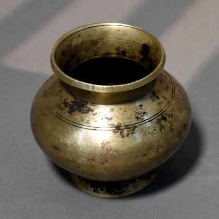 Handcrafted Brass Vintage Patina Ritual Storage Pot