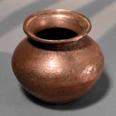 Handcrafted Copper Vintage Finish Traditional Pooja Kalash